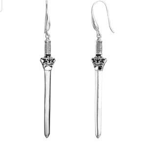 Mulan Fa Sword Rocklove Sterling Silver Earrings